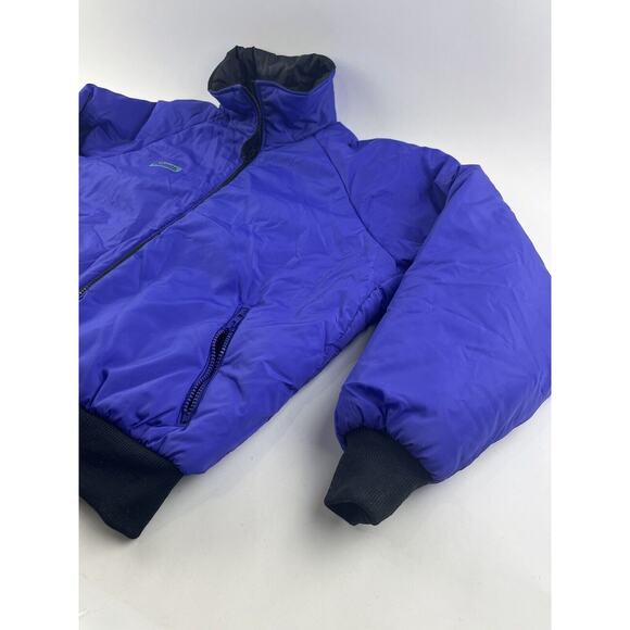 Vtg Columbia Womens Reversible Jacket Coat Purple Black Radial Sleeve 2XL Nylon - Picture 4 of 16